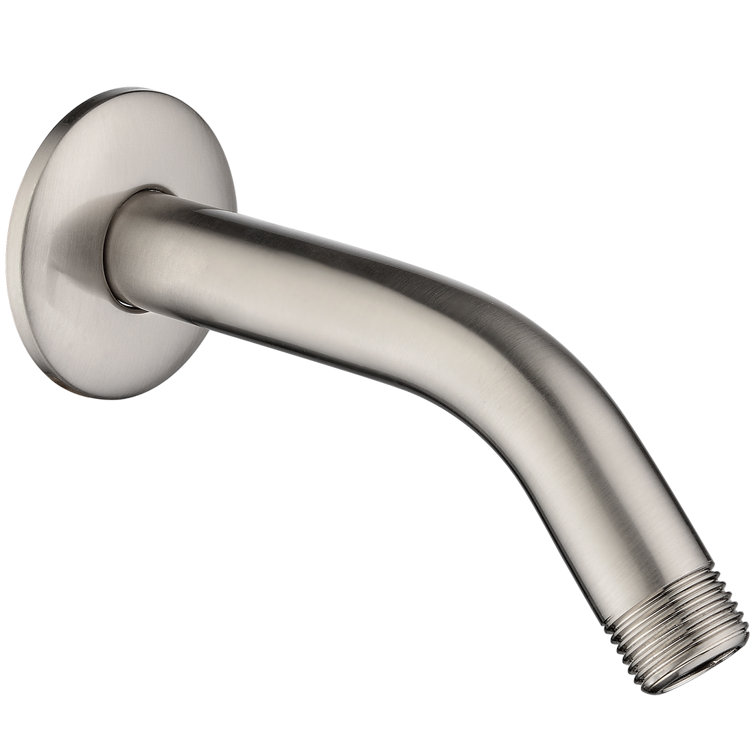 Bright Showers Shower Arm With Flange 6 Inch Brass Shower Pipe Arm